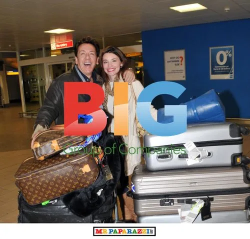Ross King and Brianna Deutsch at Airport