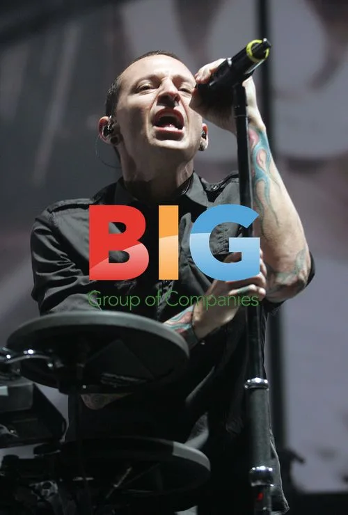 Chester Bennington with Linkin Park performs in concert