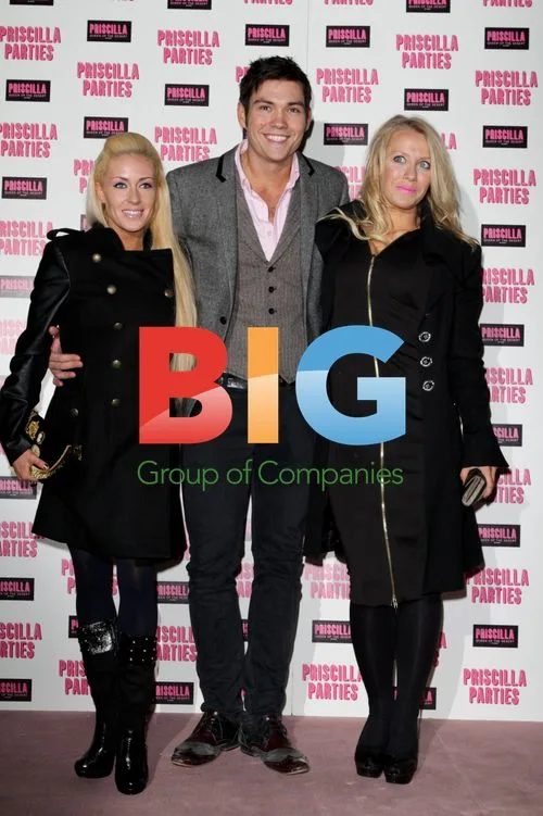 Sam Attwater, Brianne Delcourt and Laura Hamilton at Priscilla Parties Event