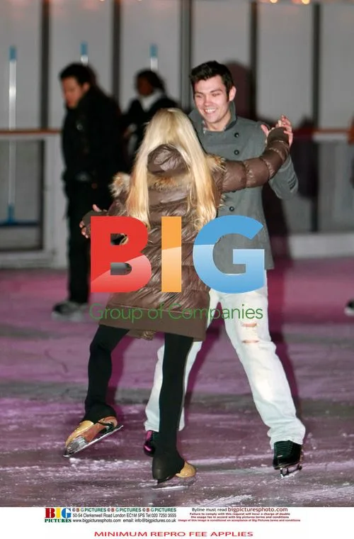 Sam Attwater and Brianne Delcourt practice for 'Dancing on Ice'