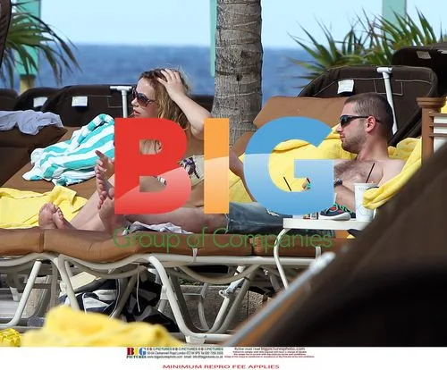 Singer Charlotte Church and Jonathan Powell on Caribbean holiday