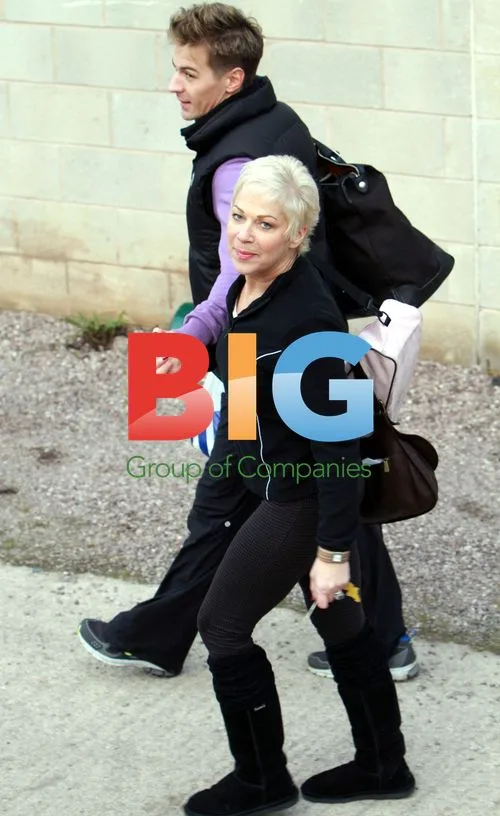 Denise Welch and Matt Evers After Dancing on Ice Training