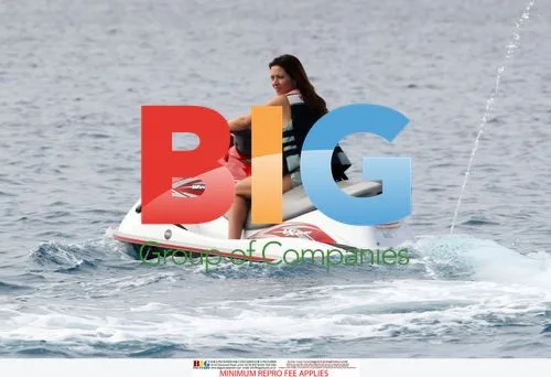 Clare Nasir on Jetski in Barbados