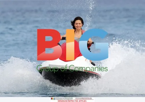 Clare Nasir on Jetski in Barbados