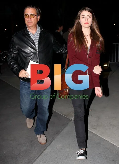 Andy Garcia and Daughter at Lakers Game