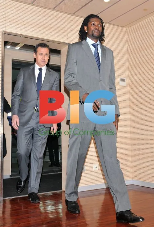 Emmanuel Adebayor photocall for Real Madrid
