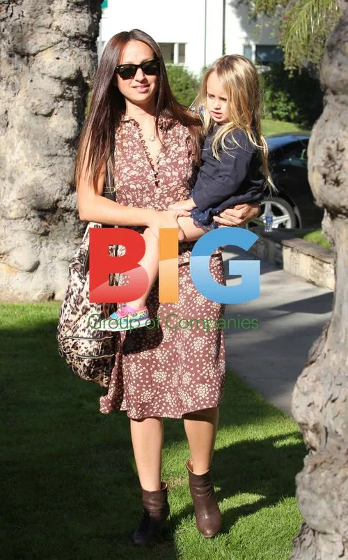 Jennifer Meyer and Daughter in Brentwood