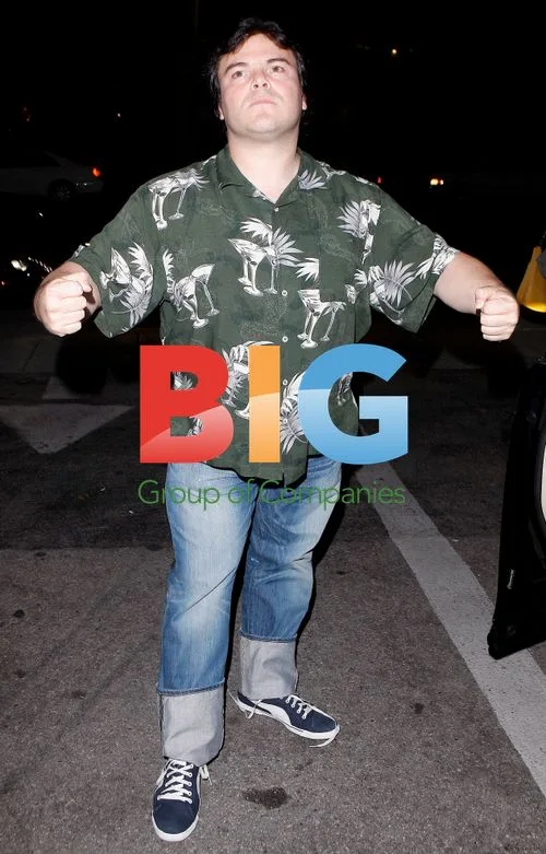 Jack Black with Jeffrey Katzenberg in LA