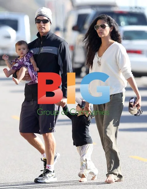 Matthew McConaughey and Family on Malibu Beach
