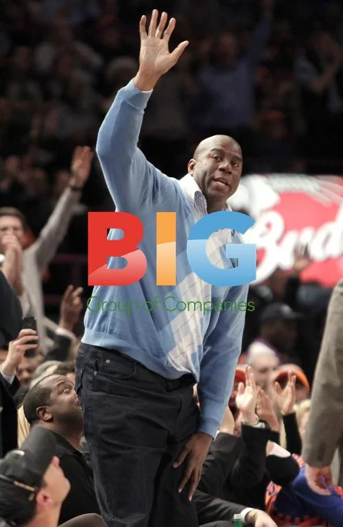 Magic Johnson at NBA Game