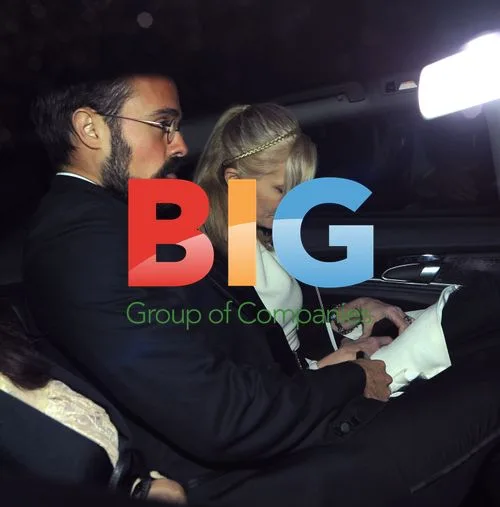 Evgeny Lebedev and Joely Richardson at Elton John's Performance