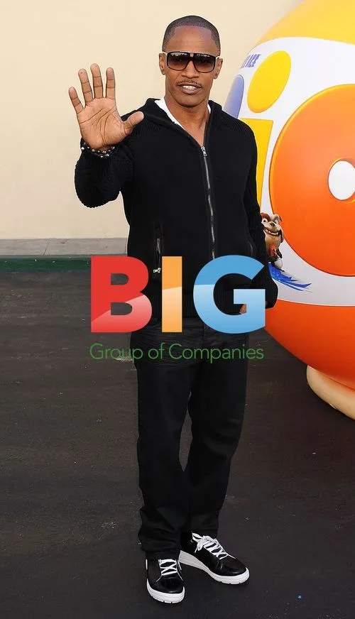 Jamie Foxx, Anne Hathaway, and George Lopez attend "Rio" press day