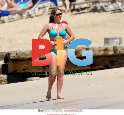 Claire Sweeney Relaxes on Caribbean Beach