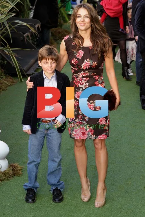 Elizabeth Hurley and Son at 'Gnomeo and Juliet' Premiere