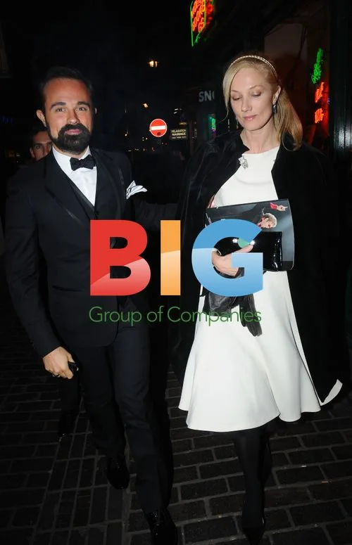 Joely Richardson and Evgeny Lebedev in London