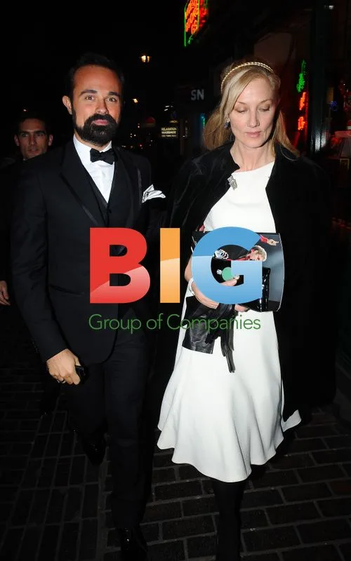 Joely Richardson and Evgeny Lebedev in London