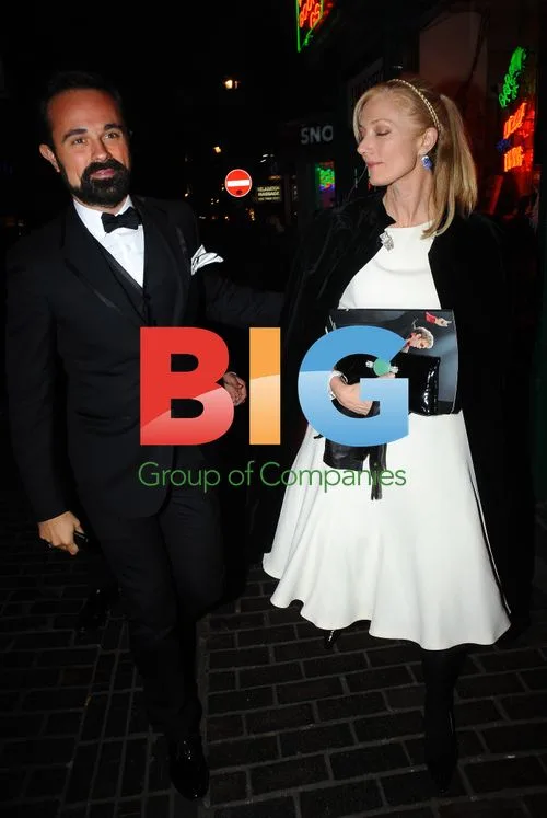Joely Richardson and Evgeny Lebedev in London