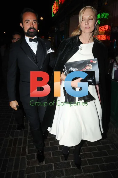 Joely Richardson and Evgeny Lebedev in London