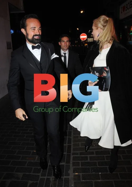 Joely Richardson and Evgeny Lebedev in London