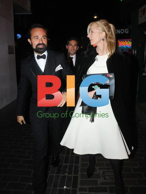 Joely Richardson and Evgeny Lebedev in London
