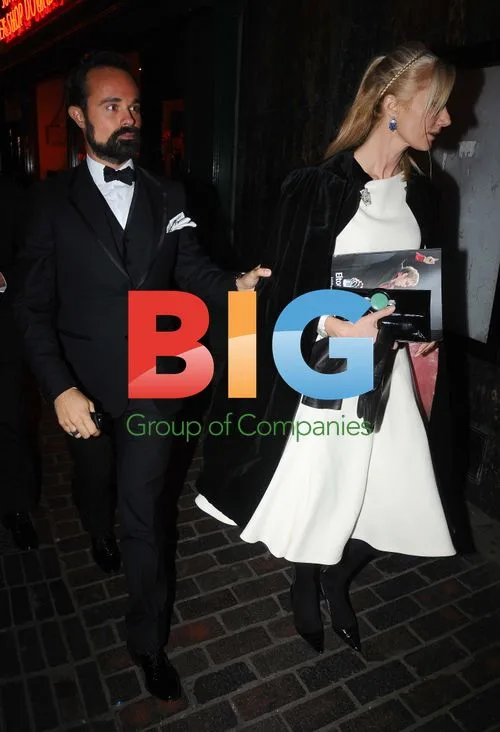 Joely Richardson and Evgeny Lebedev in London