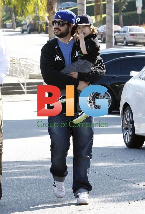 Jordan Bratman and son Max out walking