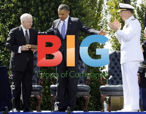 Obama and Gates at Pentagon Farewell