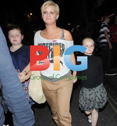 Kerry Katona with daughters in London