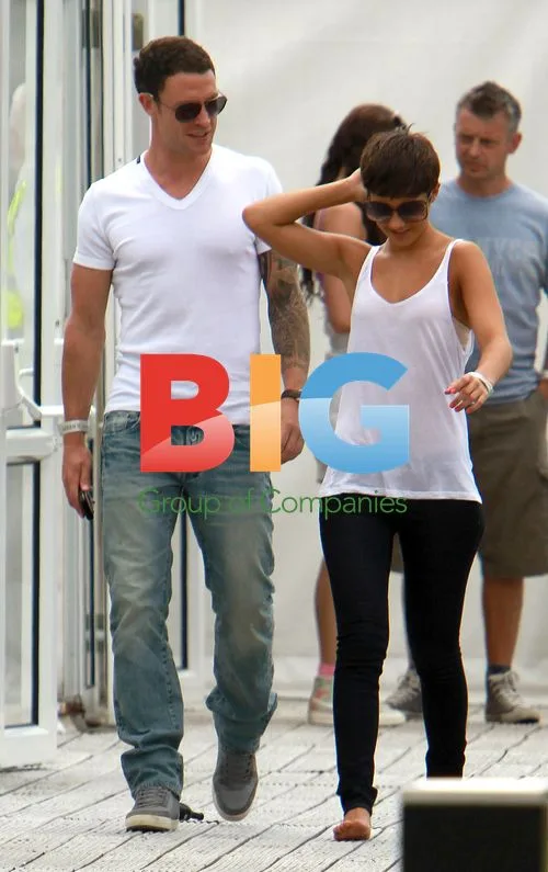 Frankie Sandford and Wayne Bridge at Chester Rocks