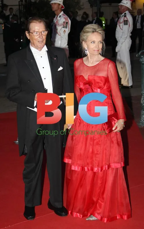 Sir Roger Moore at Prince Albert\'s wedding