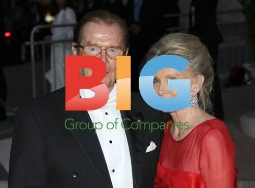 Sir Roger Moore and wife Kristina Tholstrup at Prince Albert and Princess Charlene's wedding