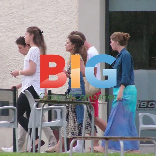 Maria Shriver with Kids on Holiday in Barcelona