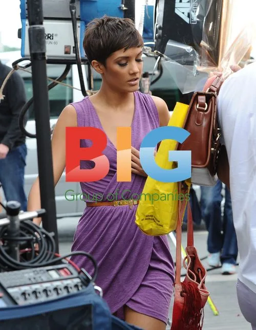 The Saturdays Filming Clothing Ad