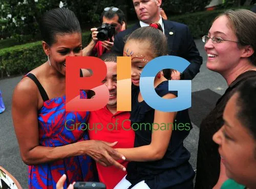Michelle Obama Greets Crowd on South Lawn