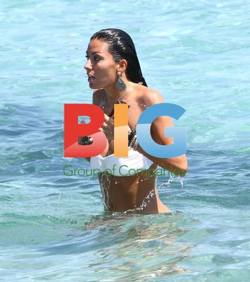 Elisabetta Gregoraci and Son on Beach