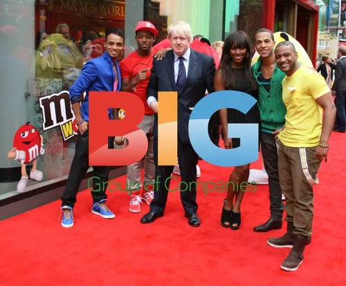 Boris Johnson, JLS & Alexander Burke at M&M Store Launch