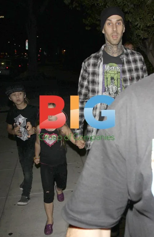 Travis Barker with Kids at Matsuhisa