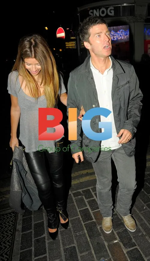 Noel Gallagher and Sara MacDonald in Soho