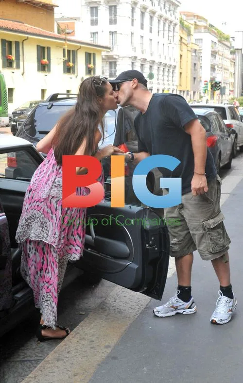 Eros Ramazzotti and Marica Pellegrinelli in Milan