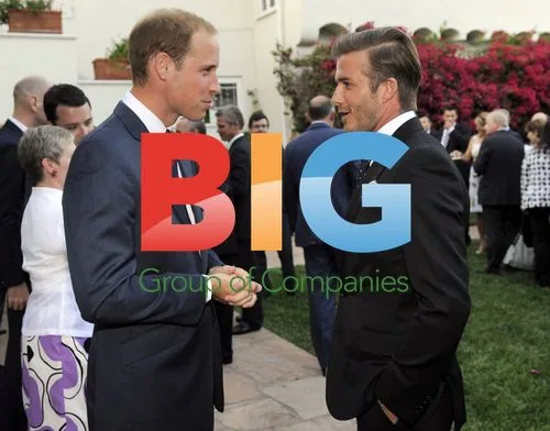 Prince William and David Beckham at LA Reception