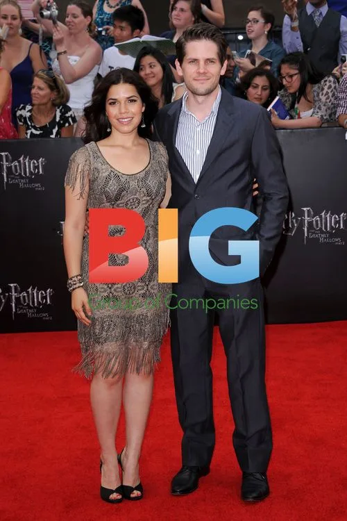 America Ferrera and Ryan Piers Williams at 'Harry Potter' Premiere
