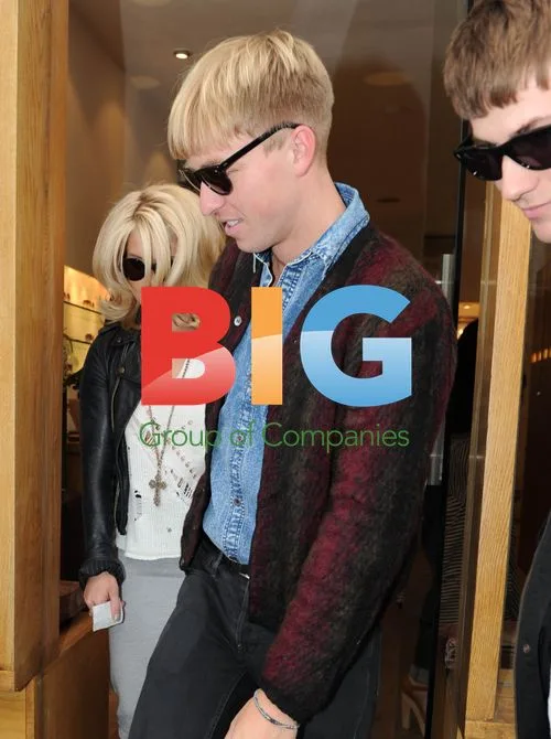 Pixie Geldof with Kelly Osbourne and Nick Grimshaw