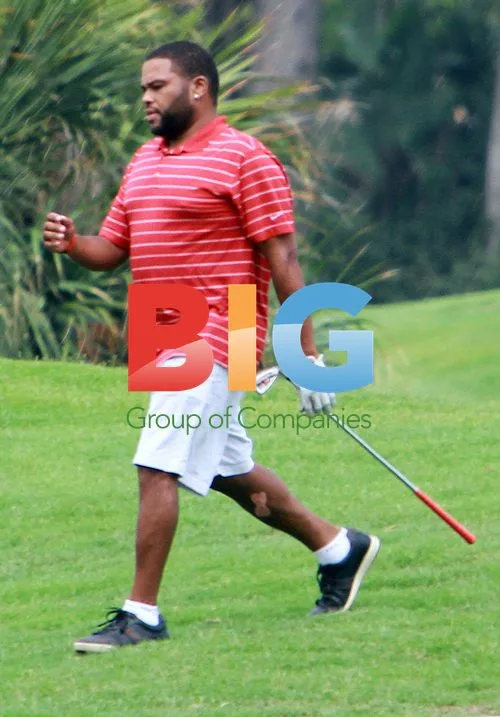 Anthony Anderson plays golf with father in Miami