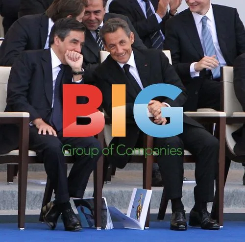 French President and Prime Minister at Bastille Day Parade