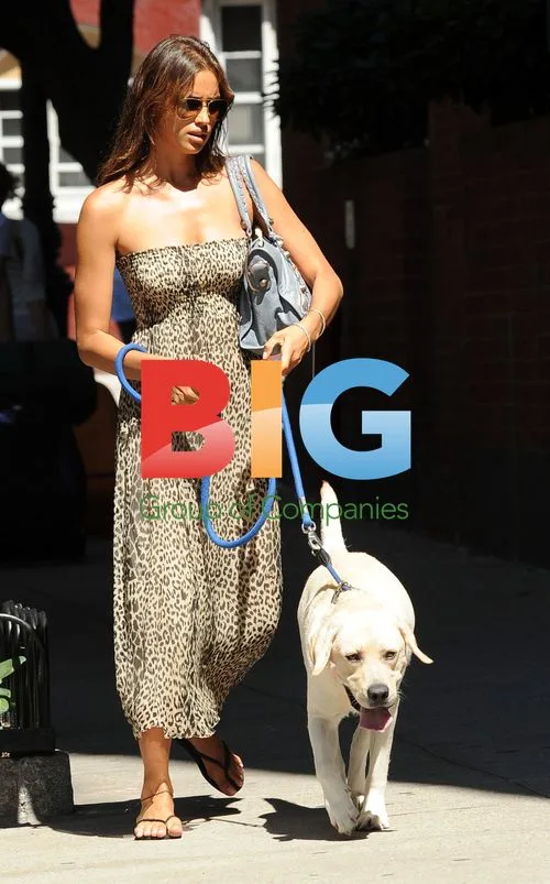 Irina Shayk Walking Dog in NYC