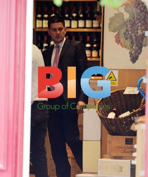David Miliband Shopping at Wine Store