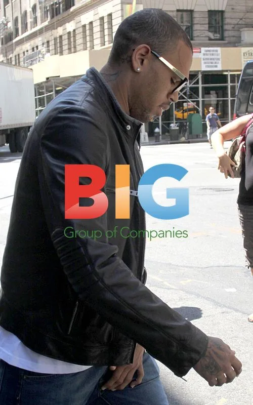 Chris Brown Leaving Hotel in NYC