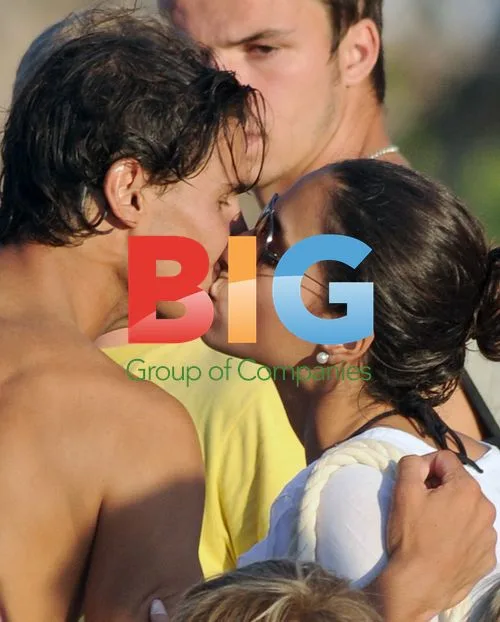 Rafael Nadal and Girlfriend on Beach in Mallorca