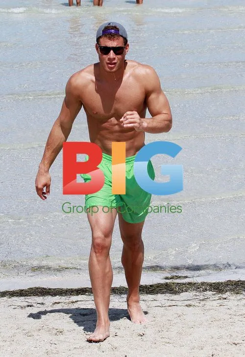 Blake Griffin Hits Beach in Miami