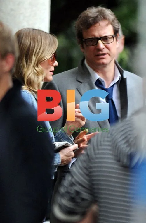 Cameron Diaz and Colin Firth filming 'Gambit'